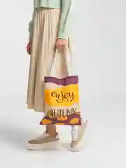 Багровый сумка-шоппер женская, хлопок