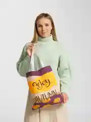 Багровый сумка-шоппер женская, хлопок