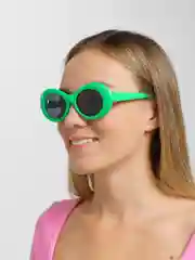 Бирюзовый женские очки, солнцезащитные, круглые