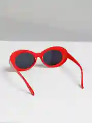 Красный женские очки, солнцезащитные, круглые
