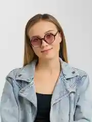 Конфетный круглые очки с надписью