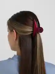 Бордовый заколка-краб для волос, 1 штука