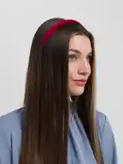 Вишнёвый ободок бархатный для волос