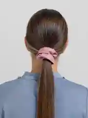 Розовый резинка для волос, из экокожи, 1 штука