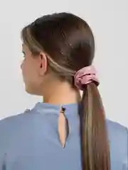 Розовый резинка для волос, из экокожи, 1 штука