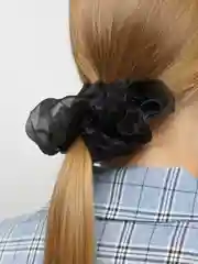 Черный резинка, шифон