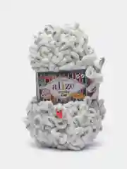 Прозрачный alize Puffy Fine турецкая плюшевая пряжа, Ализе Пуффи Файн вязание руками 100 г 14,5 м