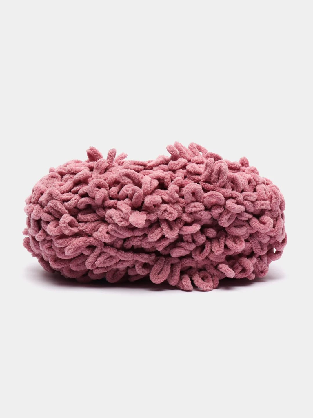 Тёмно-розовый alize Puffy Fine турецкая плюшевая пряжа, Ализе Пуффи Файн вязание руками 100 г 14,5 м
