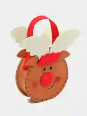 Коричневый новогодний мешочек / новогодняя сумка для подарков, новогодняя упаковка