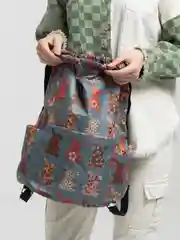 Аметистовый рюкзак повседневный на затяжке
