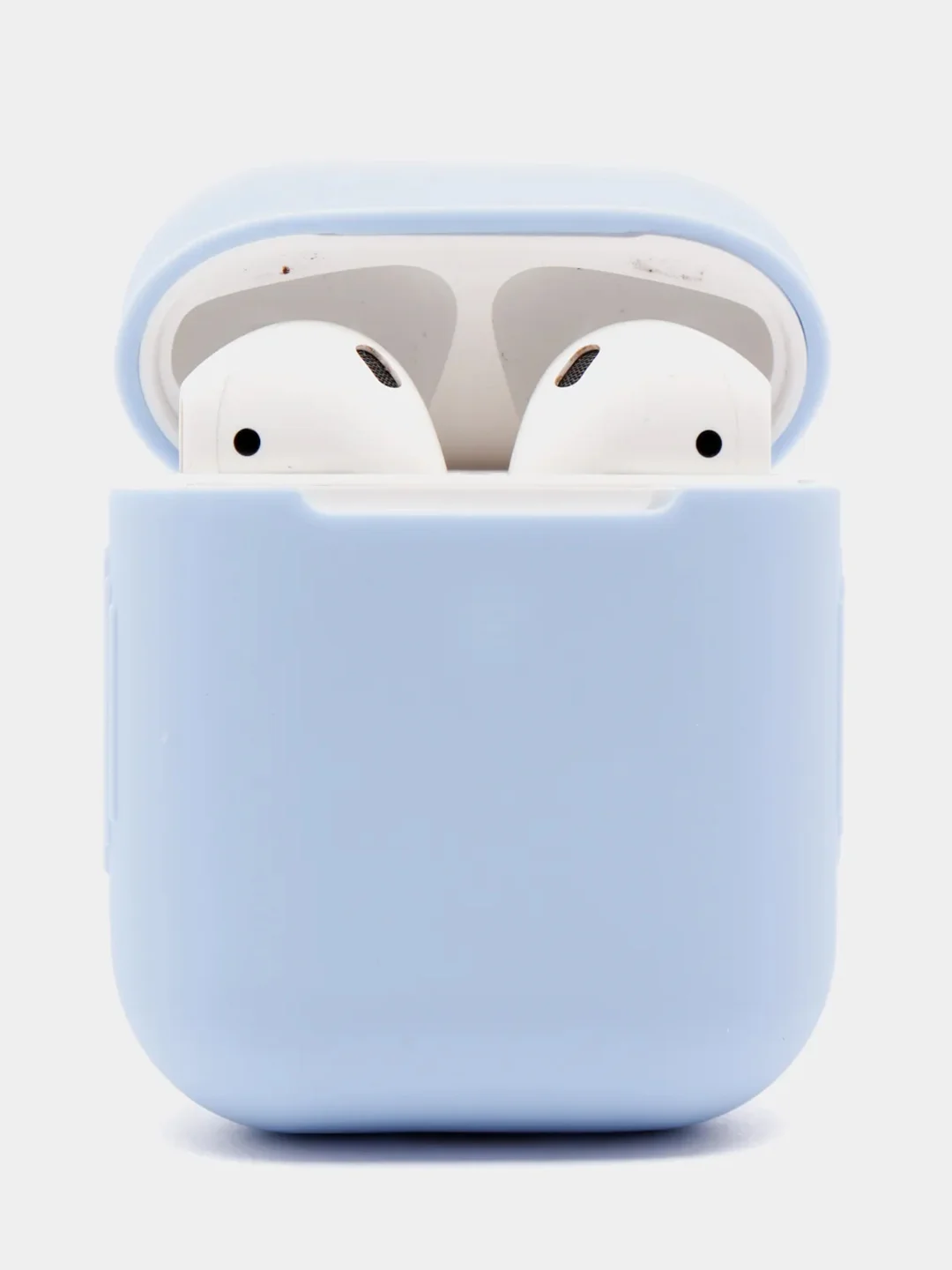Небесно-голубой чехол для Apple AirPods 1, AirPods 2 силиконовый