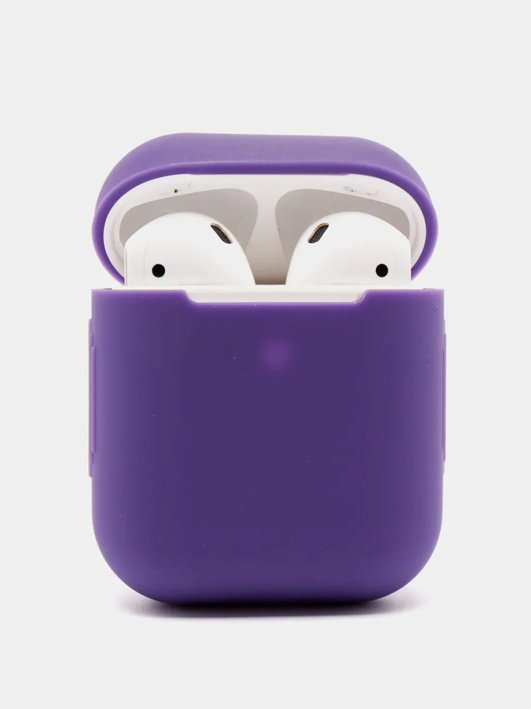 Фиолетовый чехол для Apple AirPods 1, AirPods 2 силиконовый