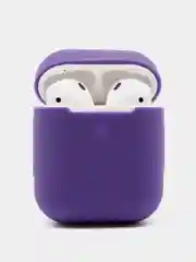 Фиолетовый чехол для Apple AirPods 1, AirPods 2 силиконовый