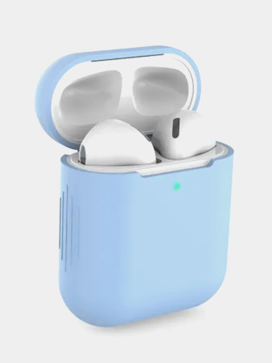 Бирюзовый чехол для Apple AirPods 1, AirPods 2 силиконовый