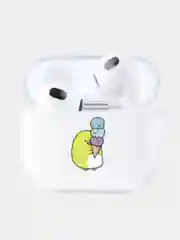 Салатовый чехол для наушников Apple AirPods 3 силиконовый прозрачный принт Nike / Найк