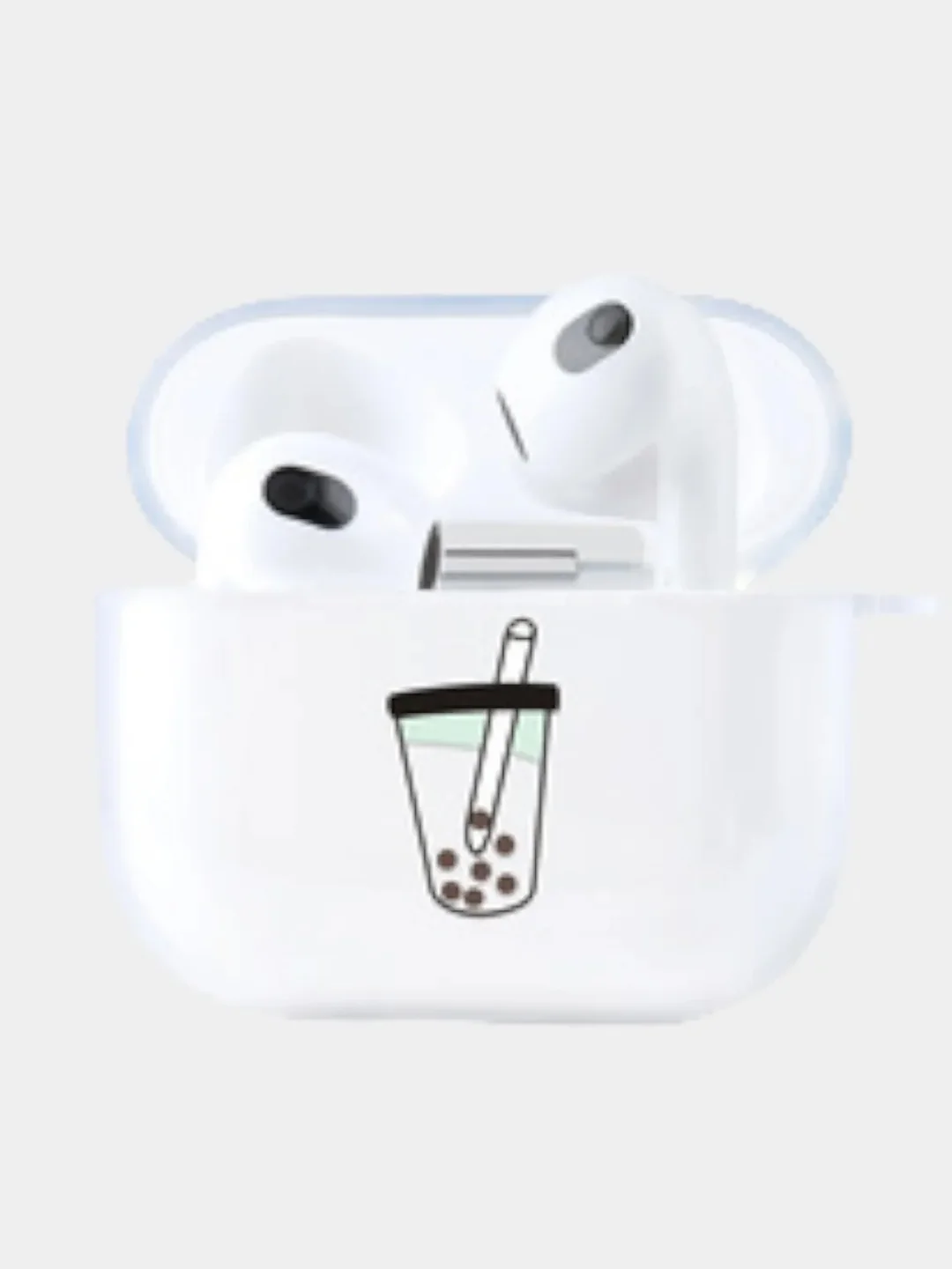 Лайм чехол для наушников Apple AirPods 3 силиконовый прозрачный принт Nike / Найк