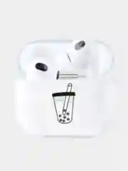 Лайм чехол для наушников Apple AirPods 3 силиконовый прозрачный принт Nike / Найк