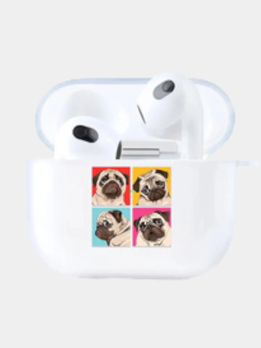 Фуксия чехол для наушников Apple AirPods 3 силиконовый прозрачный принт Nike / Найк