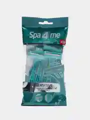 Бирюзовый станок для бритья Spa 4 me, женский, одноразовый, 2 лезвия, 5 штук