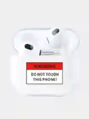 Бордовый чехол для наушников Apple AirPods 3 силиконовый прозрачный принт Nike / Найк