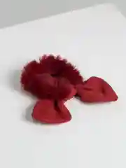 Красный резинка для волос из меха