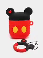 Пастельно-коралловый чехол для беспроводных наушников AirPods 1/2, с карабином, силиконовый