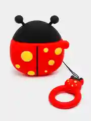 Фиолетовый чехол для беспроводных наушников AirPods 1/2, с карабином, силиконовый