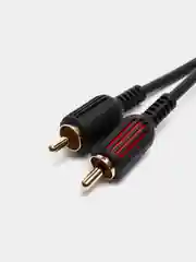 Черный аудиокабель Borofone BL11 AUX 3.5mm, 1.5 м , два разъёма RCA jack-тюльпаны