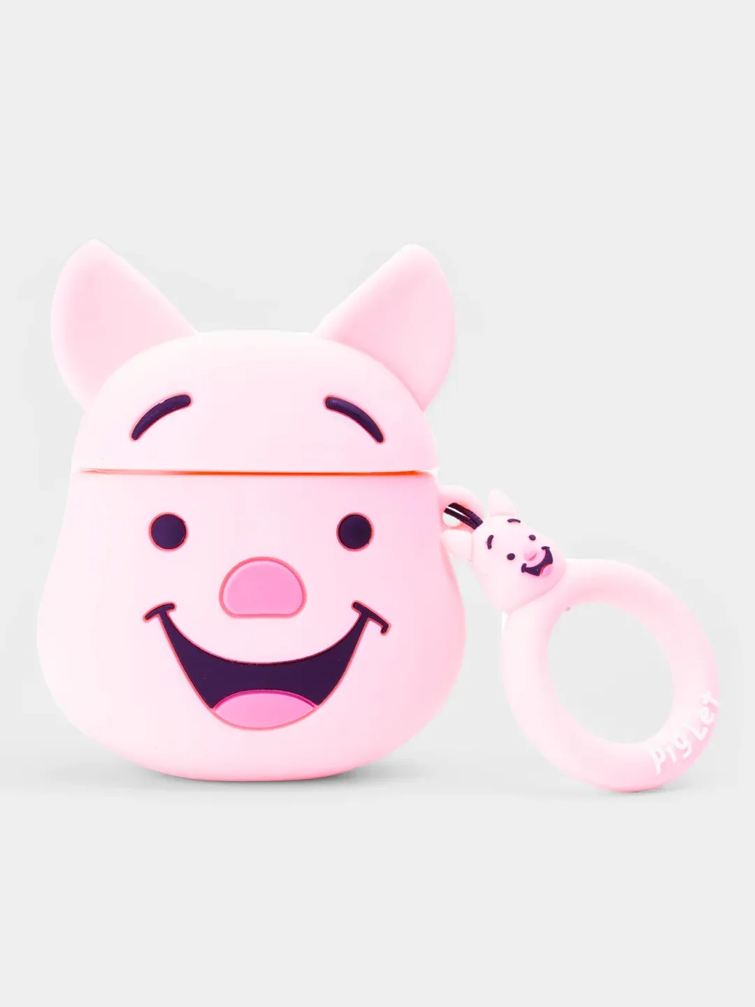 Лавандовый чехол для беспроводных наушников AirPods 1/2, с карабином, силиконовый
