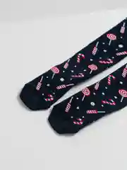 Черный колготки новогодние детские Conte-Kids