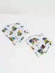 Белый шапка для новорожденного, 2 штуки
