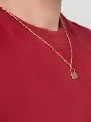Золотой цепочка на шею "Замок"
