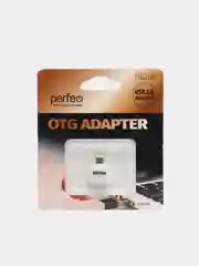Белый адаптер USB OTG Perfeo, PF-VI-O003