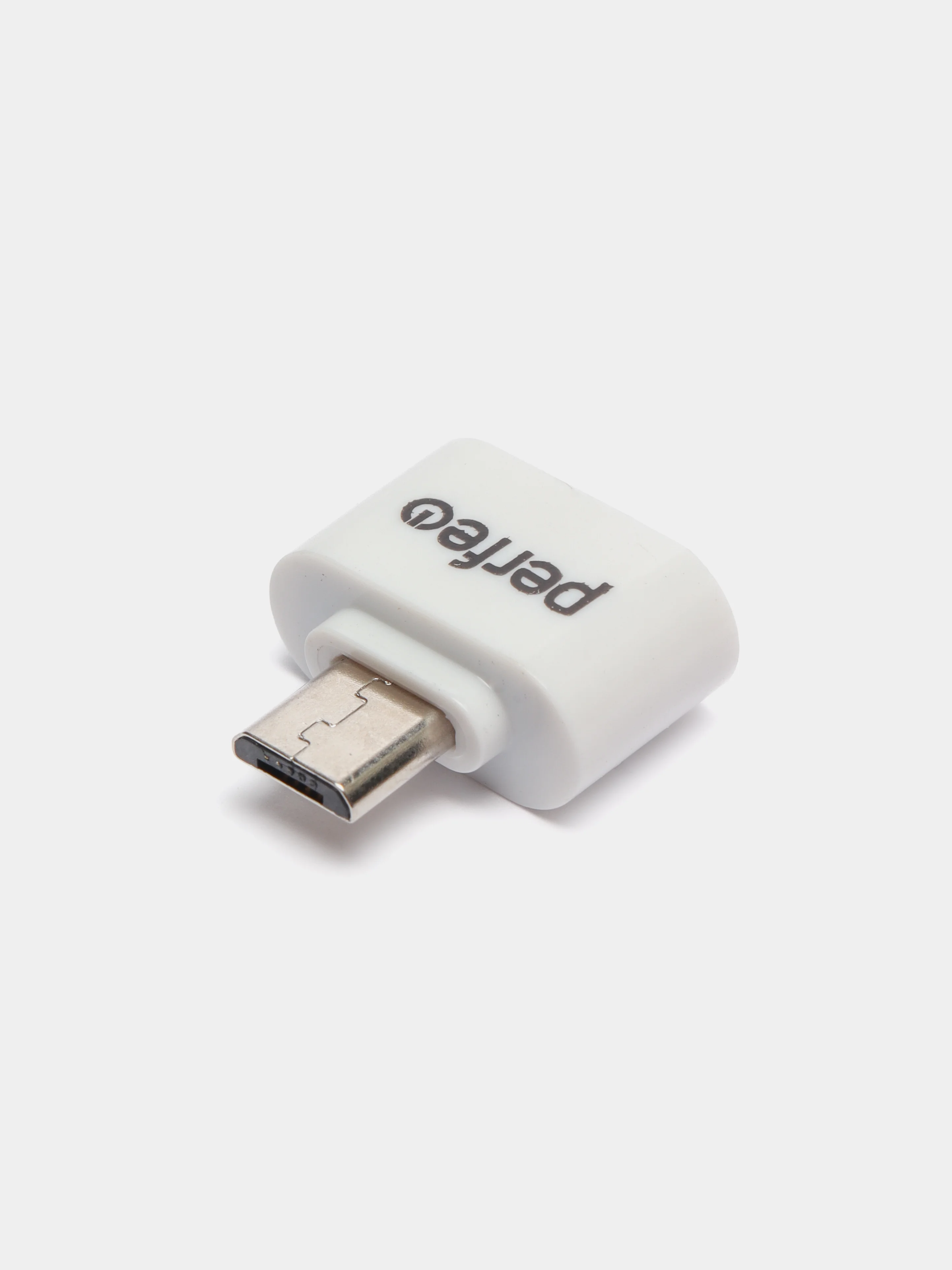 Белый адаптер USB OTG Perfeo, PF-VI-O003