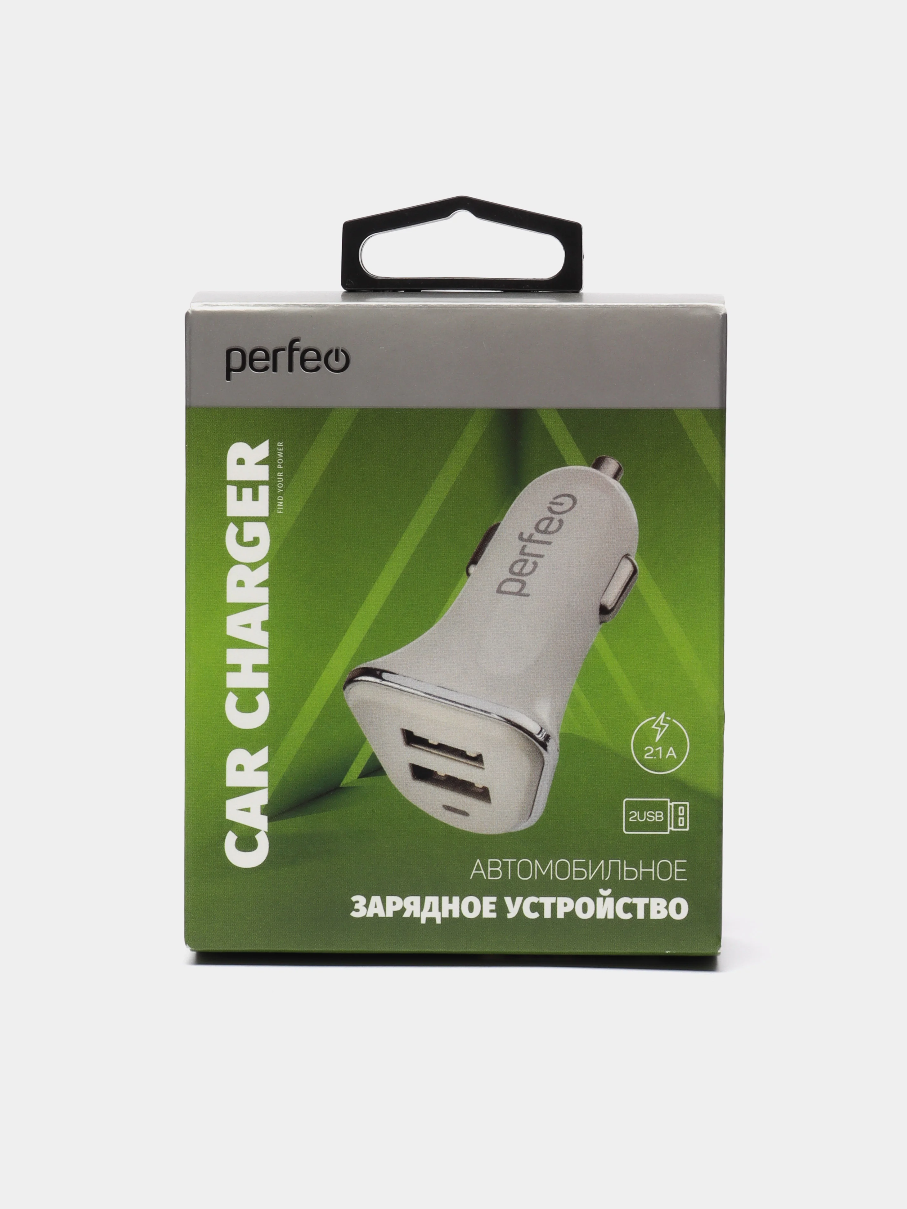 Автомобильное зарядное устройство Perfeo с двумя разъемами USB, 2.1A, I4616