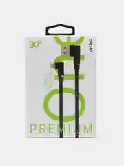 Кабель Perfeo для iPhone, USB - 8 PIN, угловой, черный, длина 1 м
