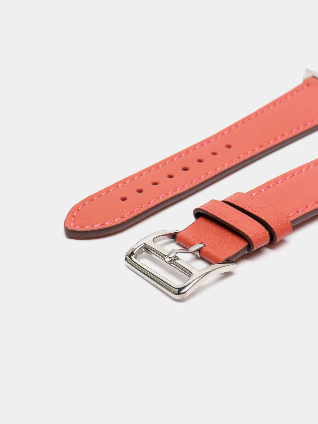 Коралловый кожаные ремешки для Apple Watch 3, 4, 5, 6, 7, SE, 38 / 42 / 40 / 44