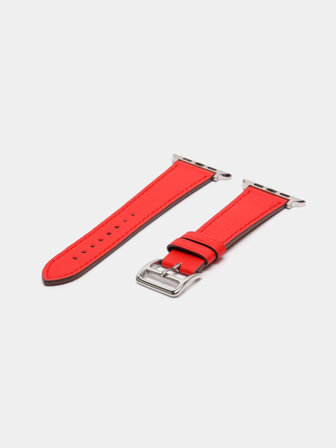 Красный кожаные ремешки для Apple Watch 3, 4, 5, 6, 7, SE, 38 / 42 / 40 / 44
