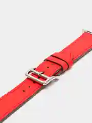 Красный кожаные ремешки для Apple Watch 3, 4, 5, 6, 7, SE, 38 / 42 / 40 / 44