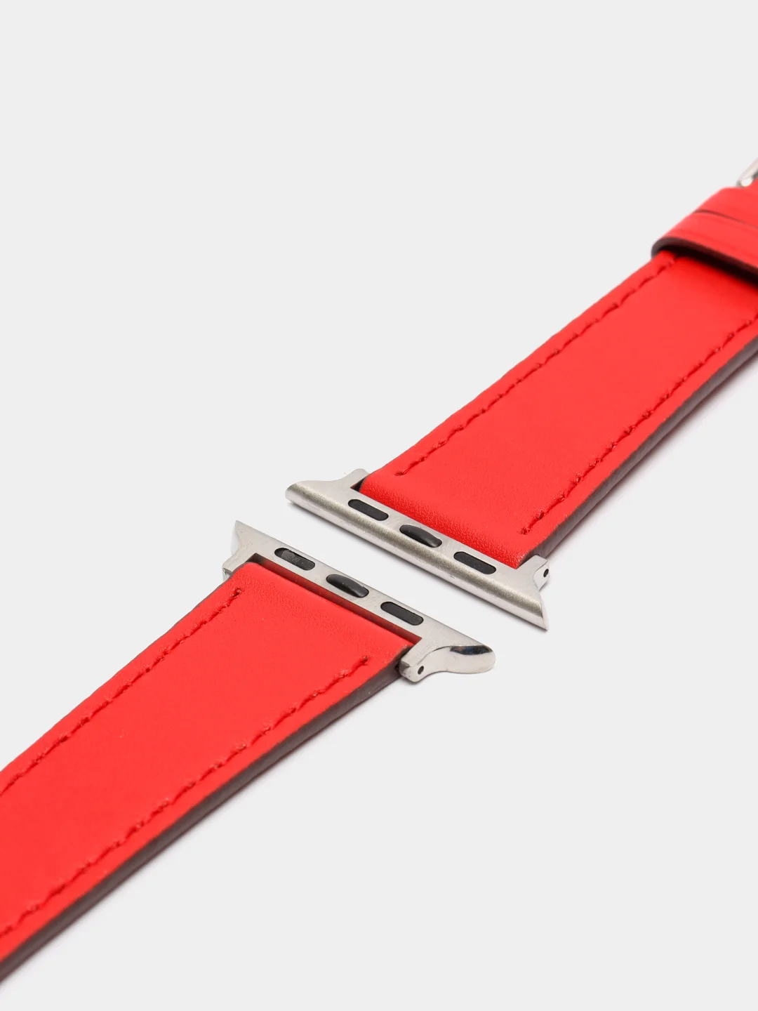 Красный кожаные ремешки для Apple Watch 3, 4, 5, 6, 7, SE, 38 / 42 / 40 / 44