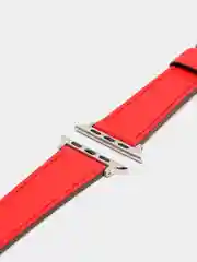 Красный кожаные ремешки для Apple Watch 3, 4, 5, 6, 7, SE, 38 / 42 / 40 / 44