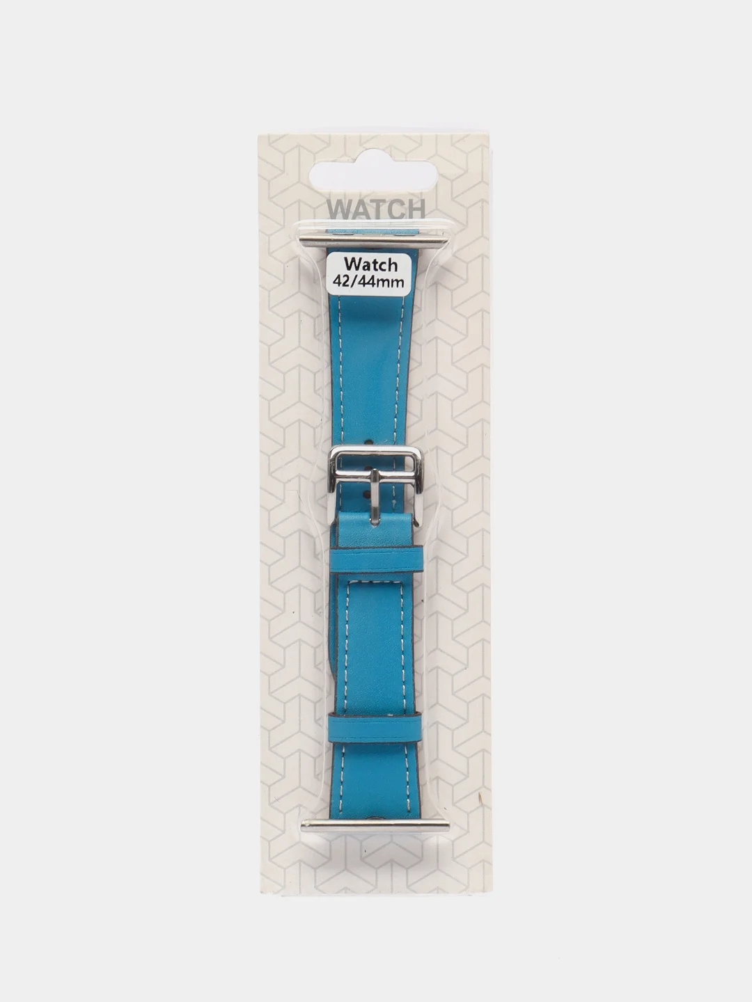 Голубой кожаные ремешки для Apple Watch 3, 4, 5, 6, 7, SE, 38 / 42 / 40 / 44