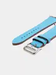 Голубой кожаные ремешки для Apple Watch 3, 4, 5, 6, 7, SE, 38 / 42 / 40 / 44