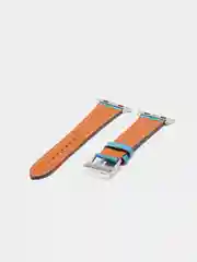 Голубой кожаные ремешки для Apple Watch 3, 4, 5, 6, 7, SE, 38 / 42 / 40 / 44