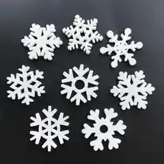 Снежинки новогодние из дерева 10 штук