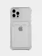 Белый чехол с карманом для карты для iPhone 11 Pro Max, 12 Pro Max, 13 Pro Max