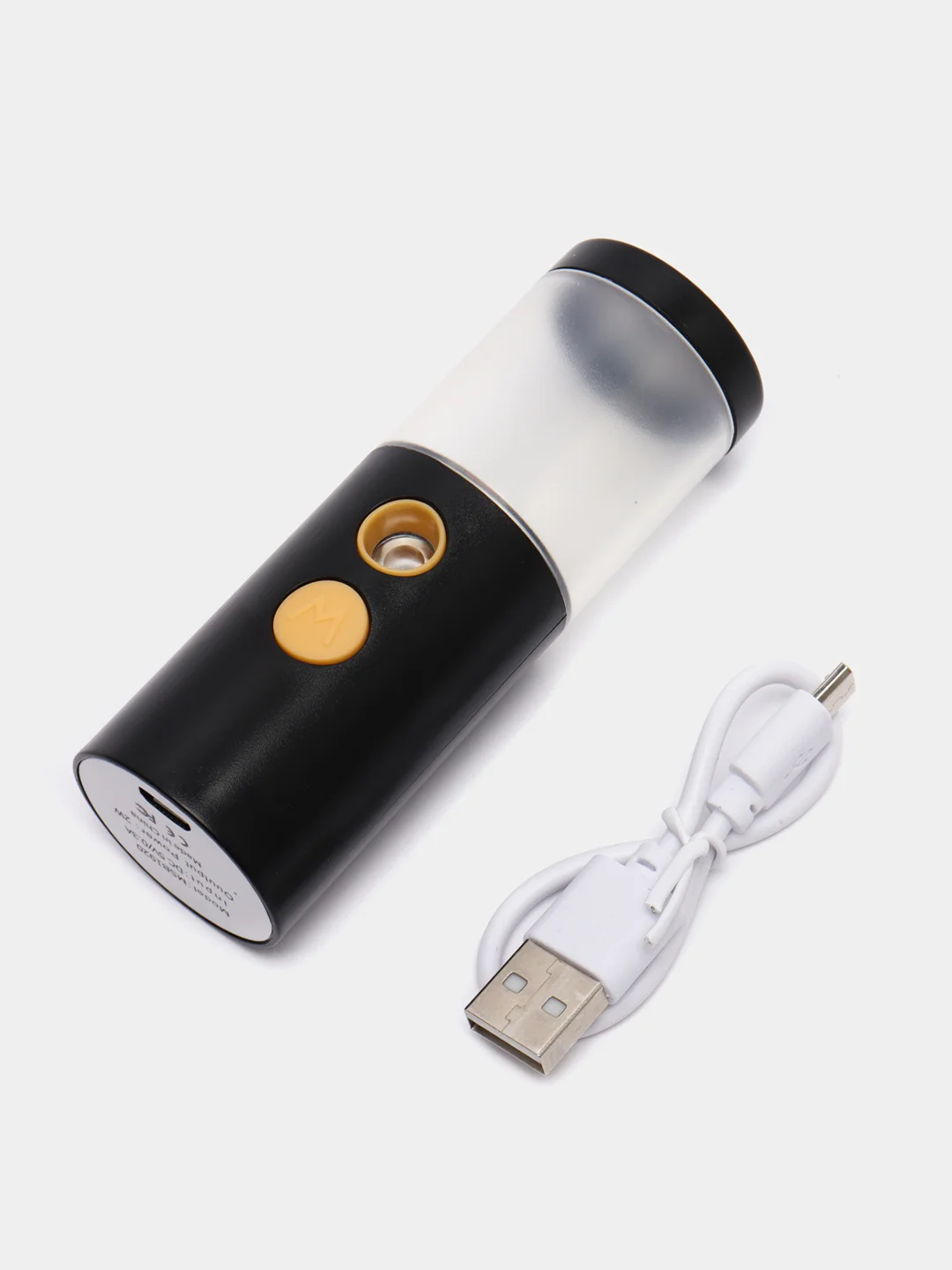 Черный увлажнитель воздуха и кожи лица портативный ручной с подсветкой, с USB зарядкой