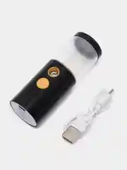 Черный увлажнитель воздуха и кожи лица портативный ручной с подсветкой, с USB зарядкой