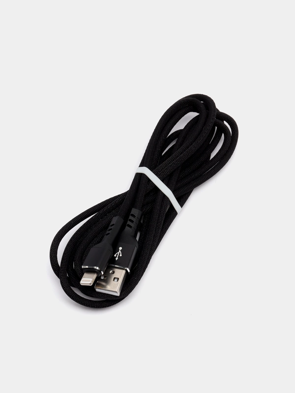 Кабель для iPhone PERFEO, USB - 8 PIN Lightning, черный, длина 2 м