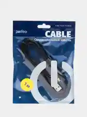 Кабель PERFEO USB2.0 A - Micro USB, силикон, черный, длина 1 м, U4807
